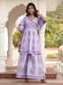 MULMUL GITALI FLORAL MOTIFS BLOCK PRINTED CO-ORD SET MULMUL GITALI FLORAL MOTIFS BLOCK PRINTED CO-ORD SET